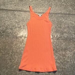 James Perse Standard Ribbed Tank Top Shirt 1 Small USA Coral Pink Daily Basic
